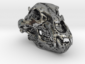 bear_skull_pendant in Antique Silver