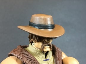 CowBoy hat for classics action figures in White Natural Versatile Plastic