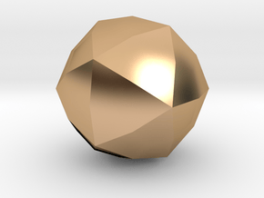 Joined Icosidodecahedron - 10 mm in Polished Bronze