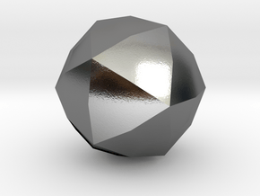 Joined Icosidodecahedron - 10 mm in Polished Silver