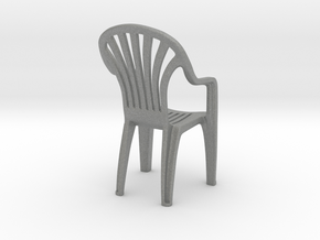 Plastic Chair Miniature (57mm) in Gray PA12