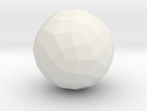 Joined Rhombicosidodecahedron - 1 Inch in White Natural Versatile Plastic