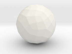 Joined Rhombicosidodecahedron - 1 In- Rounded V1 in White Natural Versatile Plastic