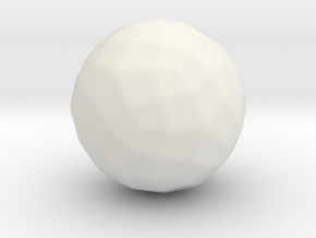 Joined Rhombicosidodecahedron - 1 In - Rounded V2 in White Natural Versatile Plastic