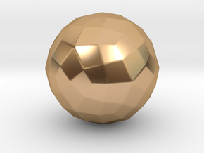 Joined Rhombicosidodecahedron - 10 mm - Rounded V1 in Polished Bronze