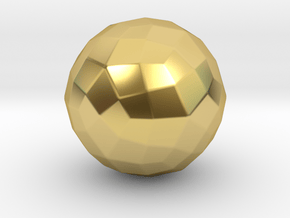 Joined Rhombicosidodecahedron - 10 mm - Rounded V1 in Polished Brass