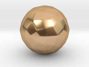 Joined Rhombicosidodecahedron - 10 mm - Rounded V2 in Polished Bronze