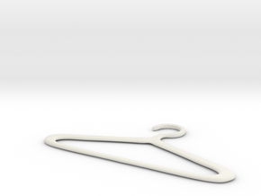 Hanger in White Natural Versatile Plastic: Small