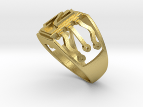 Nuls Circuits Ring in Natural Brass: 8 / 56.75