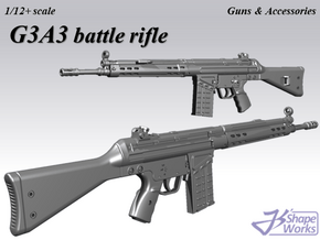 1/12+ G3A3 battle rifle in Smoothest Fine Detail Plastic: 1:12