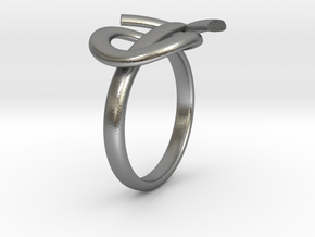 Male Symbol Ring in Natural Silver