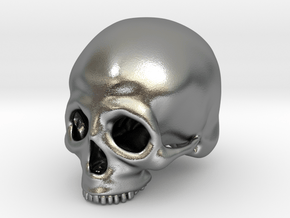 Skull Deko (small) in Natural Silver
