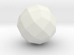Joined Rhombicuboctahedron - 1 Inch - Round V1 in White Natural Versatile Plastic