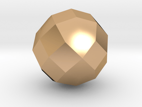 Joined Rhombicuboctahedron - 10 mm in Polished Bronze