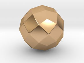 Joined Rhombicuboctahedron - 10 mm - Round V1 in Polished Bronze