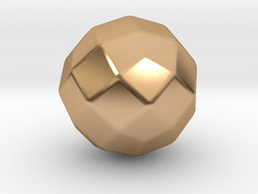 Joined Rhombicuboctahedron - 10 mm - Round V2 in Polished Bronze