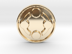 Fetish Symbol Medium in 14k Gold Plated Brass