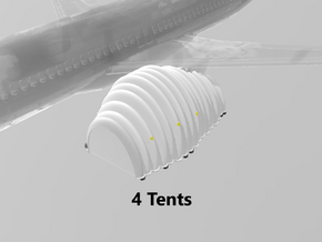 Jet Engine Tent (small) (x4) 1/500 in White Natural Versatile Plastic