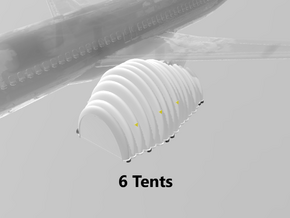Jet Engine Tent (small) (x6) 1/700 in Tan Fine Detail Plastic