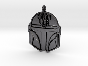 Molon Labe Mandalorian Helmet Keychain/Pendant in Polished and Bronzed Black Steel