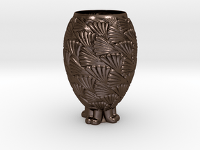 Vase 04022021 in Polished Bronze Steel