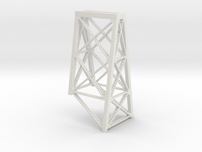 Keddie Wye Bridge Pier Tower 6 Z scale in White Natural Versatile Plastic