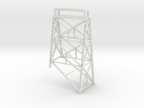 Keddie Wye Bridge Pier Tower 1 Z scale in White Natural Versatile Plastic