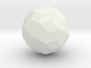 Joined Snub Cube (Dextro) - 1 Inch in White Natural Versatile Plastic