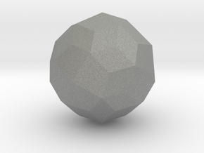 Joined Snub Cube (Dextro) - 1 Inch in Gray PA12