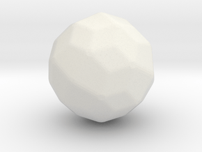 Joined Snub Cube (Dextro) - 1 Inch - Rounded V2 in White Natural Versatile Plastic