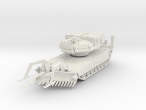 M1150 ABV Abrams (Plow) 1/87 in White Natural Versatile Plastic