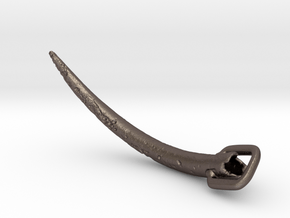 Replica Elephant Tusk in Polished Bronzed-Silver Steel