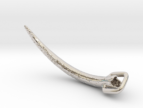 Replica Elephant Tusk in Rhodium Plated Brass