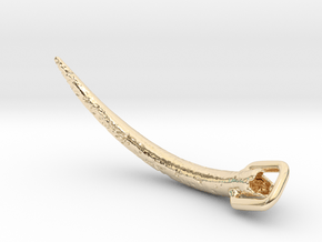 Replica Elephant Tusk in 14k Gold Plated Brass