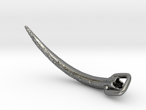 Replica Elephant Tusk in Fine Detail Polished Silver
