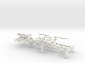 1/64th Long Logger trailing axle pipe bunk kit in White Natural Versatile Plastic