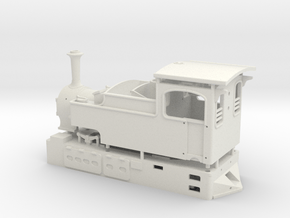 009 Clogher Valley Tram Engine in White Natural Versatile Plastic