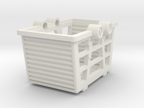 Basket container in White Natural Versatile Plastic: 1:72