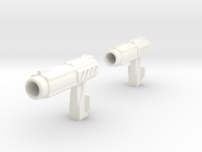 MP Autobot Hand Gun QTY 2 in White Processed Versatile Plastic