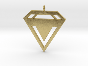 Shaped Diamond V1.1 in Natural Brass
