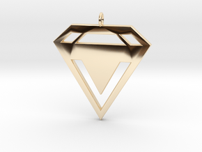 Shaped Diamond V1.1 in 14k Gold Plated Brass