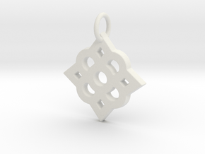 Decorated pendant- Makom Jewelry in White Natural Versatile Plastic