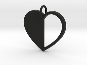 Heart Pendant- Makom Jewelry in Black Premium Versatile Plastic