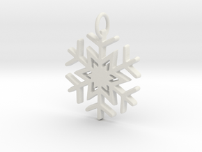 Snowflake Pendant- Makom Jewelry in White Natural Versatile Plastic
