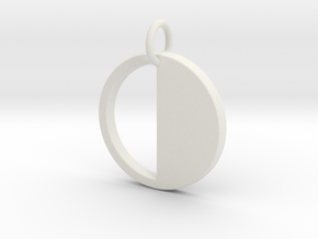 Circle  Pendant- Makom Jewelry in White Natural Versatile Plastic