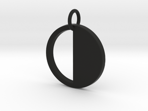 Circle  Pendant- Makom Jewelry in Black Natural Versatile Plastic