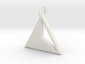 Triangles Pendant- Makom Jewelry in White Natural Versatile Plastic