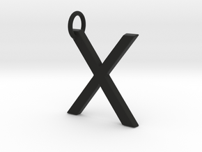 X Pendant- Makom Jewelry in Black Premium Versatile Plastic