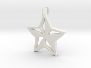 Star Pendant- Makom Jewelry in White Natural Versatile Plastic