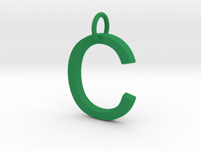 C Pendant- Makom Jewelry in Green Processed Versatile Plastic